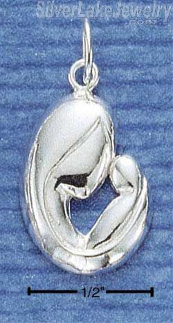 Sterling Silver High Polish Parent With Child Charm - Click Image to Close