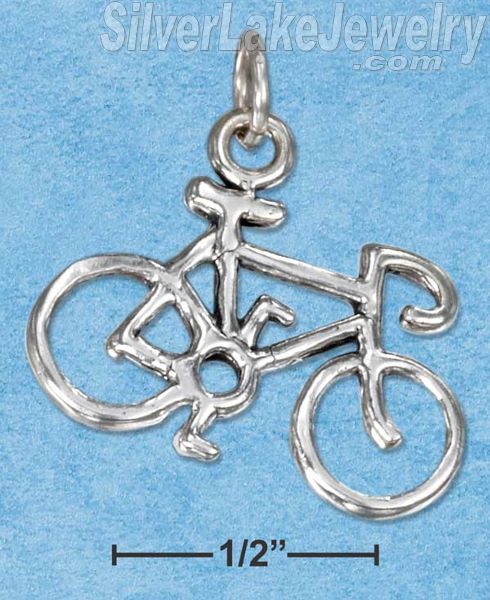 Sterling Silver Bicycle Charm - Click Image to Close