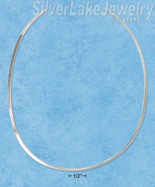 Sterling Silver 15" High Polish 4mm Oval Collar - Click Image to Close