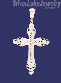 Sterling Silver DC Cross Charm Pendant - Click Image to Close