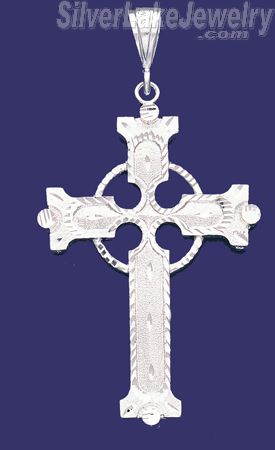 Sterling Silver DC Big Cross Charm Pendant - Click Image to Close