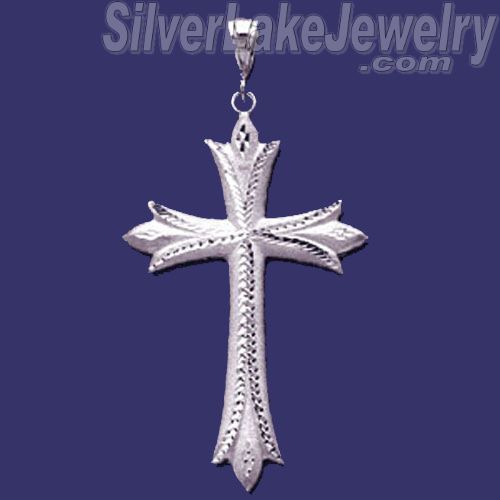 Sterling Silver DC Big Cross Charm Pendant - Click Image to Close