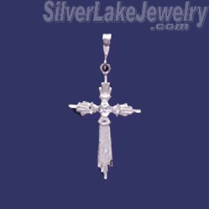 Sterling Silver DC Cross Charm Pendant - Click Image to Close