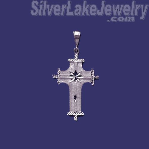 Sterling Silver DC Big Cross Charm Pendant - Click Image to Close