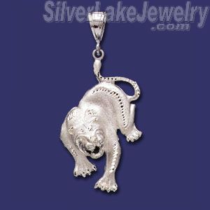 Sterling Silver DC Big Tiger Charm Pendant - Click Image to Close