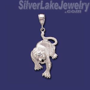 Sterling Silver DC Big Tiger Charm Pendant - Click Image to Close