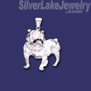 Sterling Silver DC Big Bulldog Charm Pendant - Click Image to Close