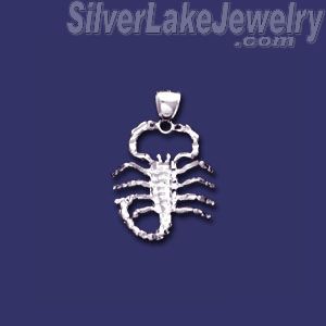 Sterling Silver DC Big Scorpion Charm Pendant - Click Image to Close