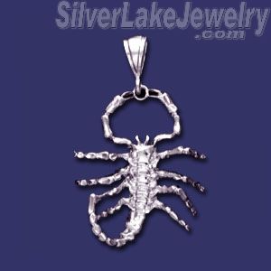 Sterling Silver DC Big Scorpion Charm Pendant - Click Image to Close