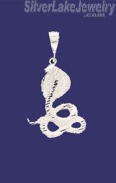 Sterling Silver DC Snake Cobra Charm Pendant - Click Image to Close