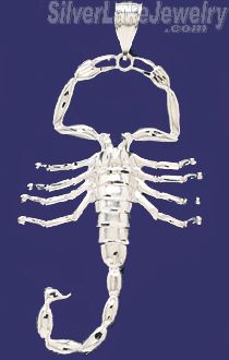 Sterling Silver DC Very Big Scorpion Charm Pendant - Click Image to Close