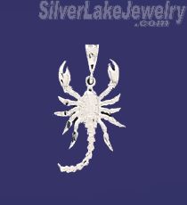 Sterling Silver DC Big Scorpion Charm Pendant - Click Image to Close