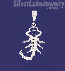 Sterling Silver DC Big Scorpion Charm Pendant - Click Image to Close