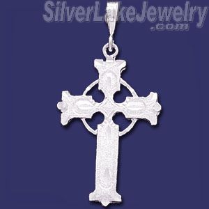 Sterling Silver DC Cross w/Circle Charm Pendant - Click Image to Close