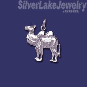 Sterling Silver Camel Animal Charm Pendant - Click Image to Close