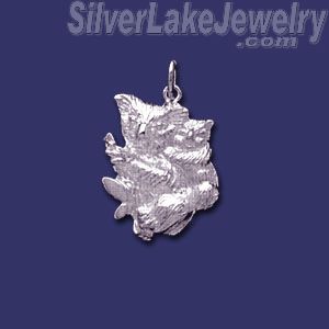 Sterling Silver Koala Bear w/Baby on Back Animal Charm Pendant - Click Image to Close