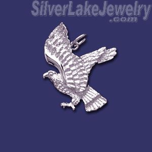 Sterling Silver Eagle Animal Charm Pendant - Click Image to Close