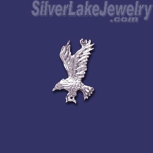 Sterling Silver Small Eagle Animal Charm Pendant - Click Image to Close