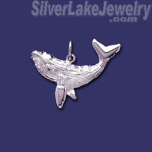 Sterling Silver Blue Whale Animal Charm Pendant - Click Image to Close