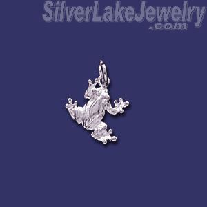 Sterling Silver Frog Toad Animal Charm Pendant - Click Image to Close