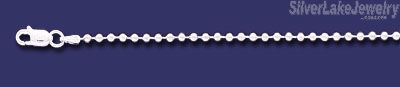 Sterling Silver 30" Ball Bead Chain 2mm - Click Image to Close