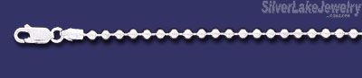 Sterling Silver 16" Ball Bead Chain 3mm - Click Image to Close