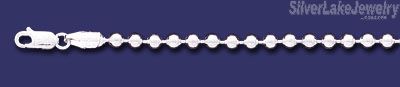 Sterling Silver 18" Ball Bead Chain 4mm - Click Image to Close