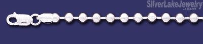 Sterling Silver 22" Ball Bead Chain 5mm - Click Image to Close