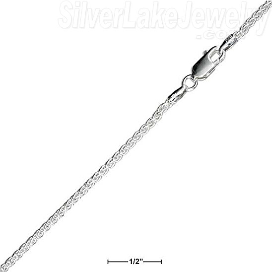 24" Sterling Silver 040 Wheat Chain (1.5mm) - Click Image to Close