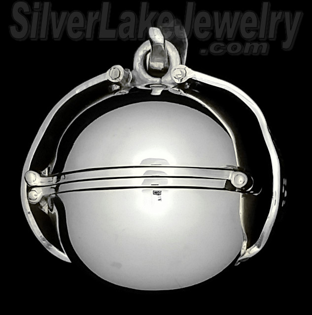 Sterling Silver 4-Picture Photo Ball Locket Charm Pendant - Click Image to Close