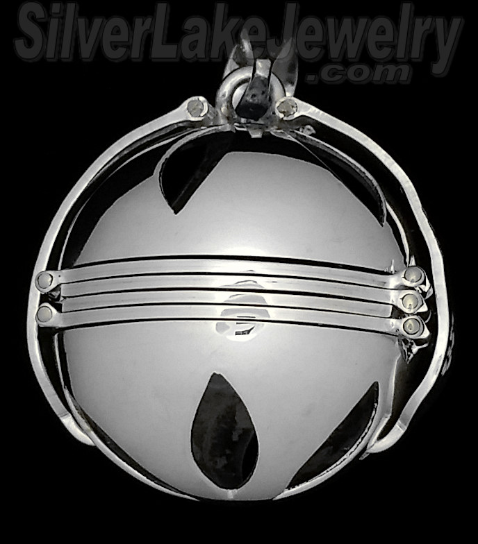 Sterling Silver 6-Picture Photo Ball Openwork Design Locket Char - Click Image to Close