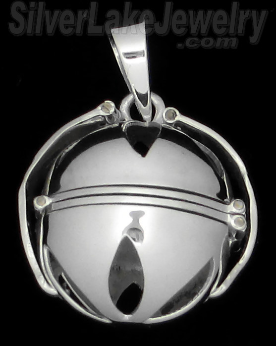 Sterling Silver 4-Picture Photo Ball Openwork Design Locket Char - Click Image to Close