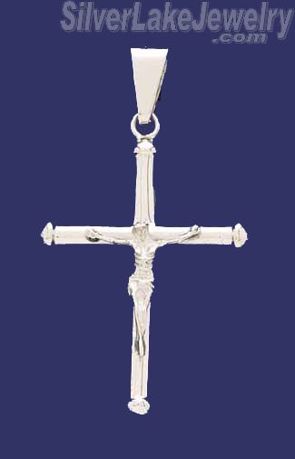 Sterling Silver Cross Crucifix Charm Pendant - Click Image to Close