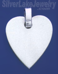 Sterling Silver Engravable Heart Charm Pendant - Click Image to Close