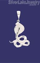 Sterling Silver DC Snake Cobra Charm Pendant