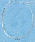 Sterling Silver 15" High Polish 4mm Oval Collar